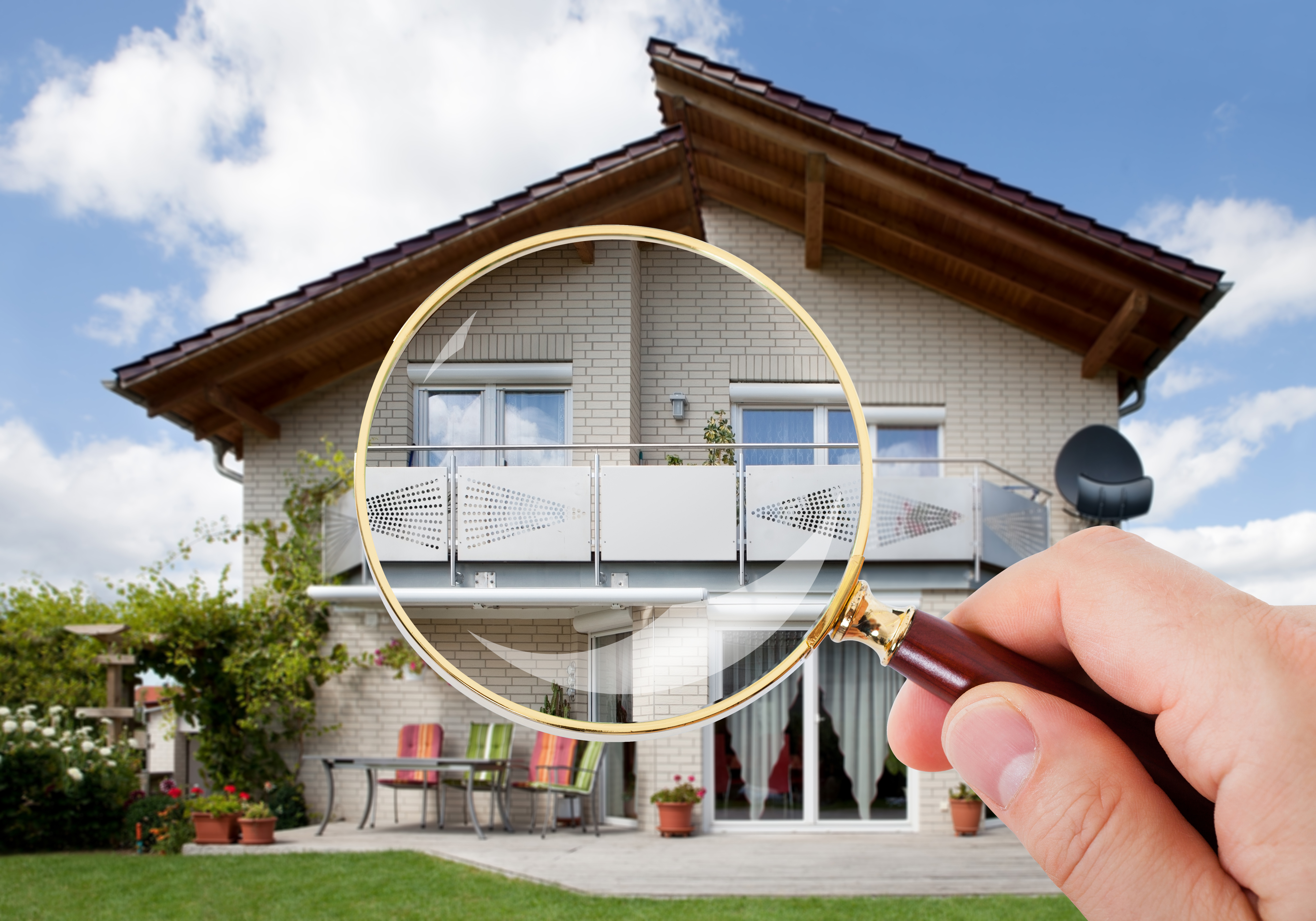 A modern home reviewed through a magnifying glass